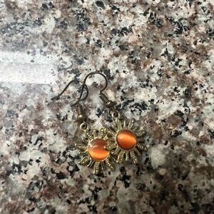 Gold and Orange Sun Earrings | Sun Earrings | Sun Jewelry | Celestial Jewelry |